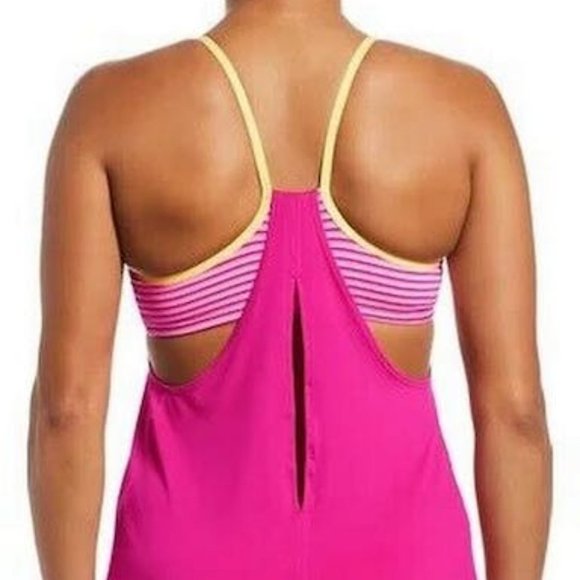 Nike Micro-Stripe Layered Tankini Top, Choose Sz/Color - Picture 2 of 4